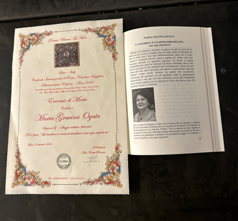 Certificado do Premio Vitruvio-Le Muse 2024